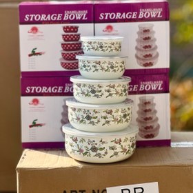 تصویر ظروف پنج تایی لعابی 