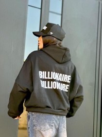 تصویر سویشرت مشکی BILLIONAIRE Billionaire Hoddie