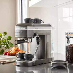 تصویر اسپرسوساز کیچن اید رنگ طوسی مدل 5KES6503EMS Kitchen Aid Espresso Maker 5KES6503EMS