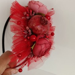 تصویر تل یلدایی قرمز طرح انار 