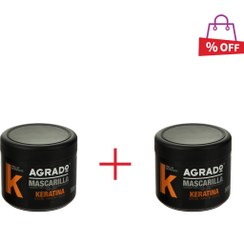 تصویر ماسک مو آگرادو (Agrado) مدل Keratin حجم 500 میلی‌ لیتر مجموعه 2 عددی 