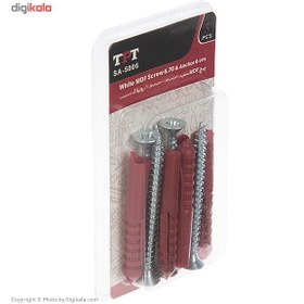 تصویر مجموعه 5 عددی پیچ ام دی اف و رولپلاک تی پی تی مدل SA-5006 TPT SA-5006 MDF Screw And Rawlplug Pack Of 5 PCS