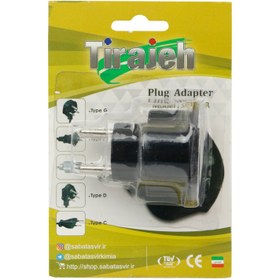 تصویر تبدیل 3 به 2 برق تیراژه Tirajeh Sepehr Tirajeh Sepehr Adaptor