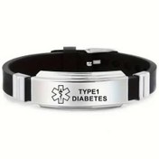 تصویر دستبند مخصوص افراد دیابتی قفل دار Bracelets for diabetics