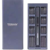 تصویر پیچ گوشتی شارژی توسن مدل 9002 با باتری ۳.۷ ولت و ۶۶ پارچه 