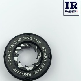 تصویر کاور سوییچ موتورسیکلت فلزی قرمز و مشکی 