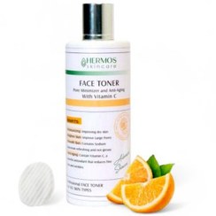 تصویر تونر ویتامین سی هرموس Hermos pore-reducing and anti-aging vitamin C toner 350 ml