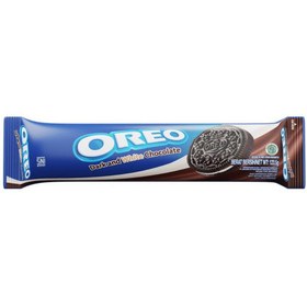 تصویر بیسکوییت اورئو کرم دار 133 گرم OREO-شکلات سفید و قهوه ای 