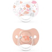 تصویر پستانک دو عددی سربادامی گلبهی Suavinex سواوینکس (6تا18ماه) 