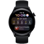 تصویر ساعت هوشمند هوآوی مدل Huawei Watch 3 با بند فلورالاستومر رنگ مشکی (جعبه باز) 