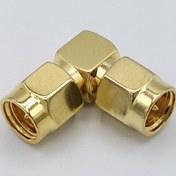 تصویر کانکتور مبدل SMA نری به SMA نری رایت(90درجه) 