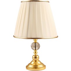 تصویر آباژور رومیزی تک گوی آنتیک و نقره ای 