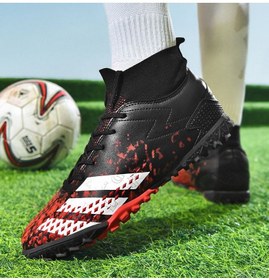 تصویر کفش فوتبال جدید با ساق بلند و ضد لغزش برند leopard New High Top Anti slip Football Shoes