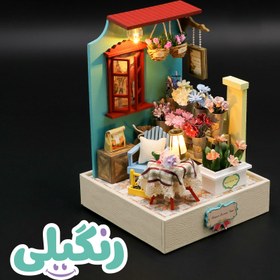 تصویر پازل سه بعدی خانه مینیاتوری مدل flower Leisure Time (کد S2202) 