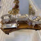 تصویر ست سوفله خوری ۴ عددی دیانا نقره ای با دیس کباب 