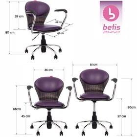 تصویر صندلی اداری بتیس مدل B201N 