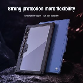 تصویر کیف تبلت Galaxy Tab S9 Ultra نیلکین Bumper Leather case Pro 