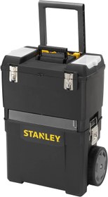 تصویر جعبه ابزار مرکز کار سیار STANLEY، واحدهای 2 ردیفی، 968-93-1 - ارسال 20 روز کاری STANLEY Mobile Work Centre Toolbox, 2 Tier Stackable Units, 1-93-968