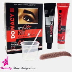 تصویر کیت رنگ ابرو مرواریدی شماره 12 دوماسی DOMACY 