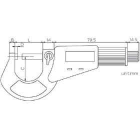 تصویر میکرومتر خارج دیجیتال 25-0 میلی متری اسیمتو ( ASIMETO ) مدل 0-01-116 