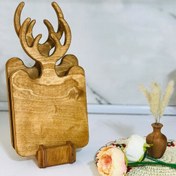 تصویر تخته سرو ( تخته گوشت) چوبی طرح گوزن مربع 