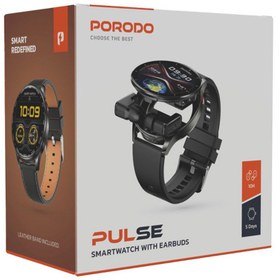 تصویر ساعت هوشمند و هندزفری بلوتوث Porodo Pulse Porodo Pulse Bluetooth Handsfree And Smart Watch