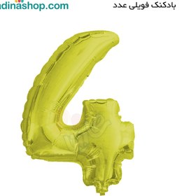 تصویر عدد فویلی چهار طلایی 