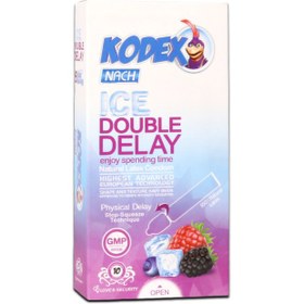 تصویر کاندوم تأخیری آیس دبل دیلی کدکس 10 عددی Ice Double Delay kodex 10pcs