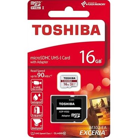 تصویر رم میکرو اس‌دی 16 گیگابایت Toshiba 16GB EXCERIA M302 microSDHC Class 10 