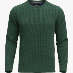 تصویر پلیور بافت زنبوری یقه گرد 