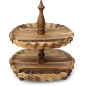 تصویر شیرینی خوری چوبی مدل دالبر دوطبقه 