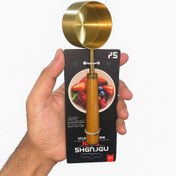 تصویر پیمانه استیل طلایی ته صاف 60 میل 