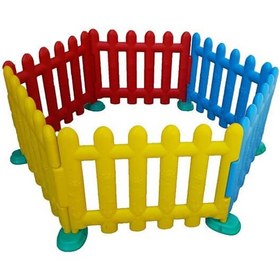 تصویر نرده پلاستیکی جدا کننده فضای بازی کودک 