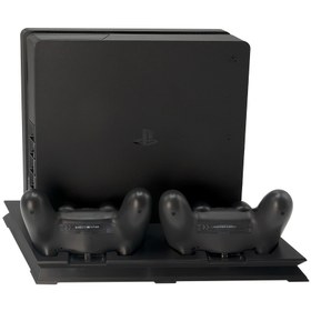 تصویر کنسول بازی سونی (استوک) کپی خور PS4 Slim | حافظه 500 گیگابایت به همراه یک دسته اضافه + پایه شارژر PlayStation 4 Slim Copy Set (Stock) 500 GB + 1 extra controller + charger