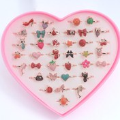 تصویر پک انگشتر فانتزی دخترانه ۳۶ عددی مدل 72557 