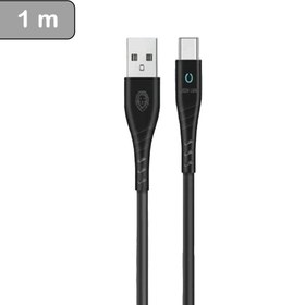 تصویر کابل شارژ LED دار USB-A به Type-C گرین لاین طول 1 متر (GNCCUATYC1MBK) Green Lion PVC USB-A to Type-C Cable with LED 1M