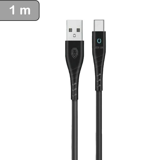 خرید و قیمت کابل شارژ LED دار USB-A به Type-C گرین لاین طول 1 متر ...