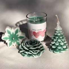 تصویر مجموعه شمع های زمستانی شمع لیوانی به همراه ۲ آیتم انتخابی از عکس 