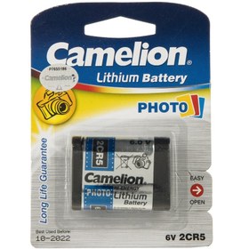 تصویر باتری لیتیومی کملیون مدل 2CR5 بسته 1 عددی Camelion 2CR5 Lithium Batterie Pack of 1