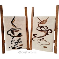 تصویر نردبان دکوراتیو و دستمال تکست - سمت راست 