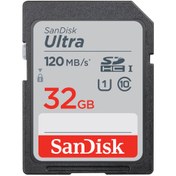 تصویر کارت حافظه SD سن دیسک ظرفیت 32 گیگابایت - سرعت 120 SanDisk 32GB Ultra 120MB-s SD Card