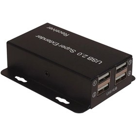 تصویر اکستندر 4 پورت USB کی نت مدل K-EXUSB060 پشتیبانی تا 60 متر Knet K-EXUSB060 USB 2.0 Hub 4-Port 60m Extender