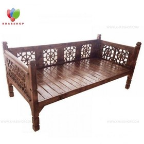 تصویر تخت سنتی چوبی 100*200 کد 254 