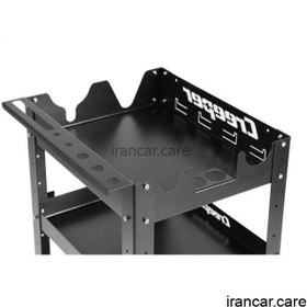 تصویر میز دیتیلینگ و ترولی سه طبقه مشکی حرفه‌ای کریپر مدل Creeper 3 Tier Tool Cart 