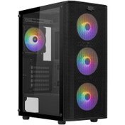 تصویر کیس کامپیوتر اوست GT AV300 MB ARGB Mid Tower مشکی Awest GT AV300 MB ARGB Mid Tower Black Computer Case