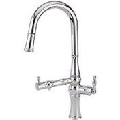 تصویر شیر ظرفشویی قهرمان مدل نگین شلنگدار رنگ کروم 