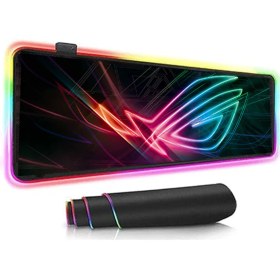 تصویر ماوس پد گیمینگ RGB ایسوس مدل نئون ابعاد 40*90 سانتی متر ASUS RGB GAMING MOUSE PAD NEON 40*90 CM