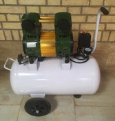 تصویر كمپرسور ٥٠ ليتري خوابيده سایلنت اویل فری تك موتور ٧٥٠ وات S50-1x750H 