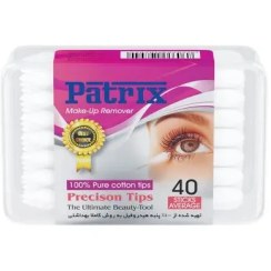 تصویر گوش پاک کن آرایشی بسته 40 عددی Patrix Patrix Hygienic Cotton Swabs 40PCS