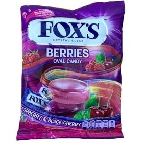 تصویر آبنبات فاکس با طعم تمشک و گیلاس ا FOX'S Berries Oval Candy FOX'S Berries Oval Candy